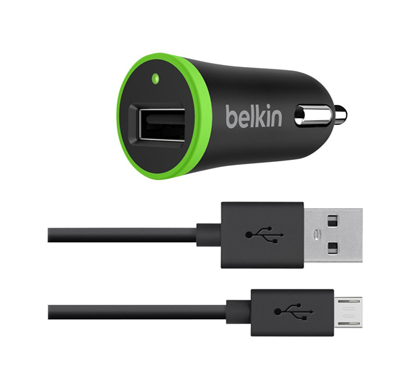 belkin f8m668bt04-blk micro car charger, 2.1a, universal